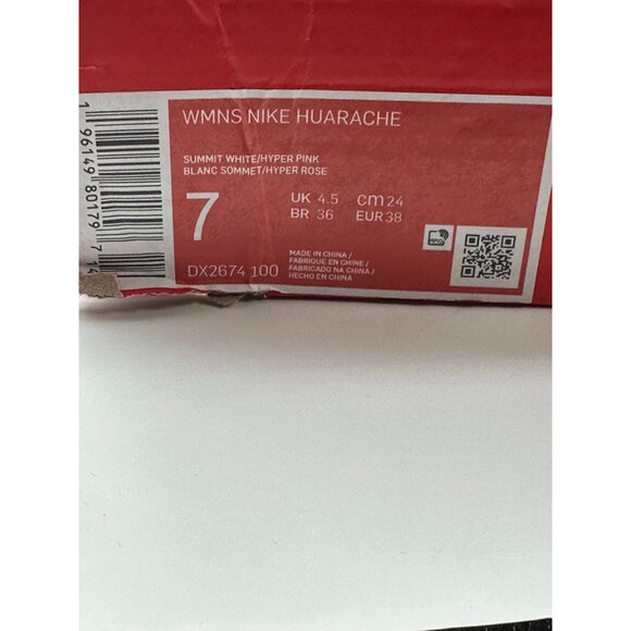 Women's Nike Air Huarache Summit White/Hyper Pink-Solar Flare Sz 7  DX2674-100 - Picture 13 of 13